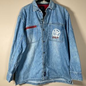 VTG Bugle Boys Long Sleeves Buttons Jean Shirt L